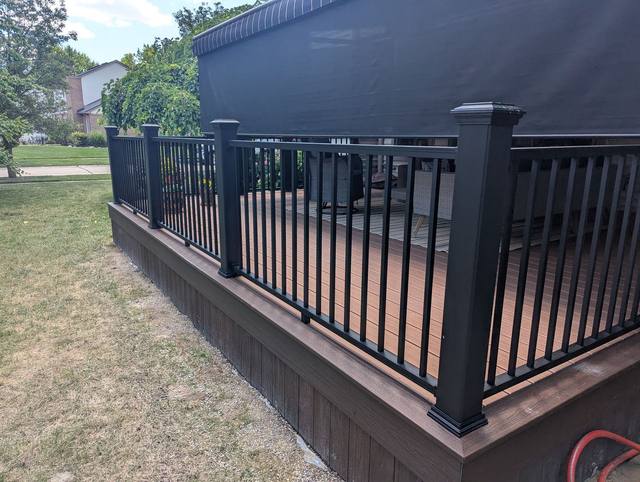 Trex Tiki Torch deck in Canton, MI built by Supreme Deck