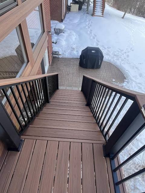 Trex Tiki Torch deck in Rochester, MI built by Supreme Deck