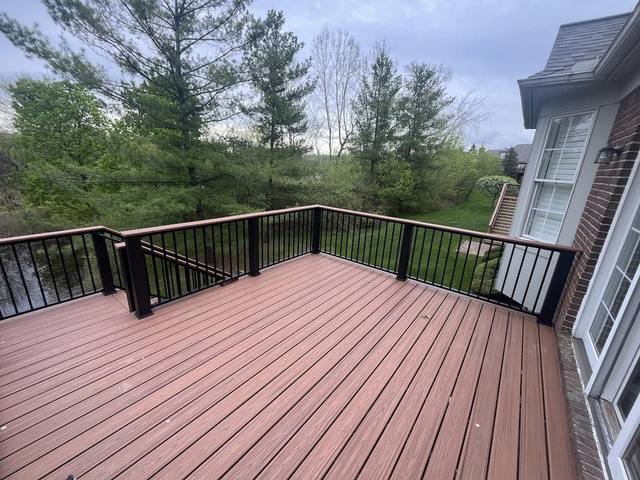 Trex Tiki Torch deck in Rochester, MI built by Supreme Deck